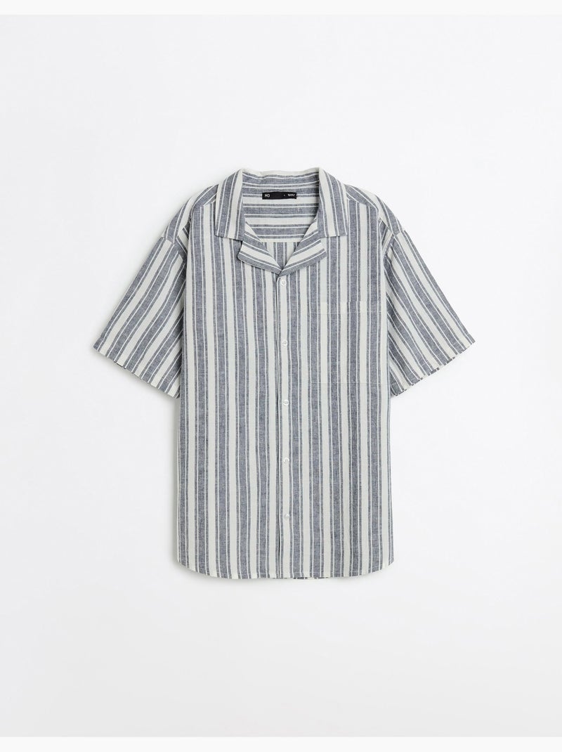 Camicia da resort con lino, MO Fashion Blu - Kiabi