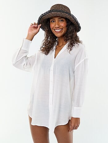 Camicia da spiaggia fluida stampata