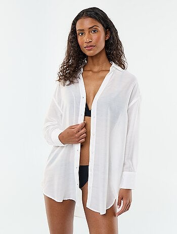 Camicia da spiaggia fluida stampata