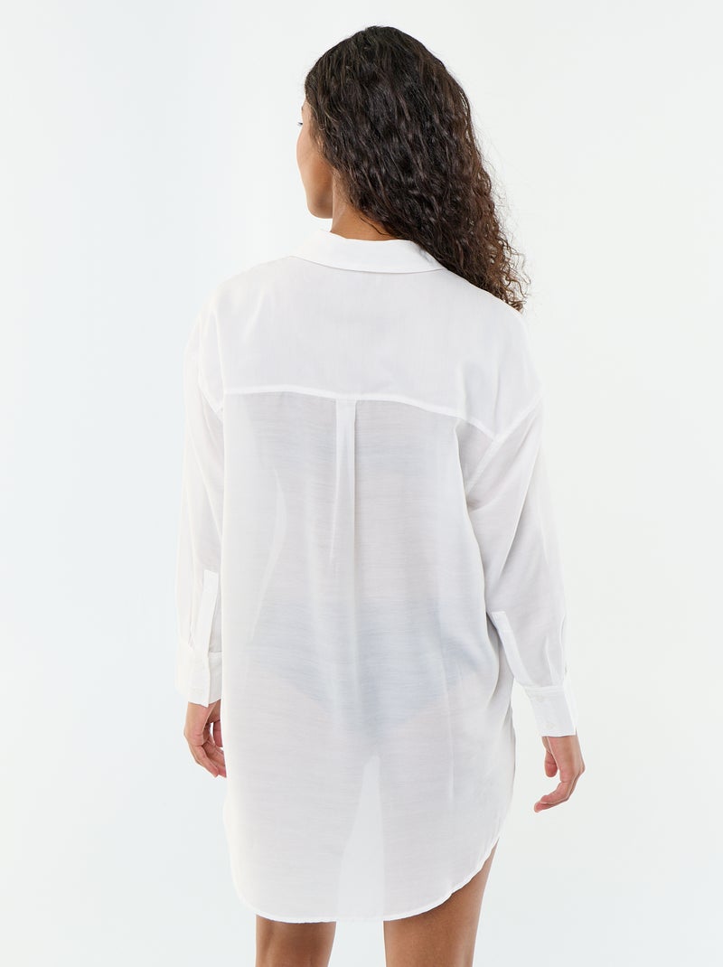 Camicia da spiaggia fluida stampata Bianco - Kiabi
