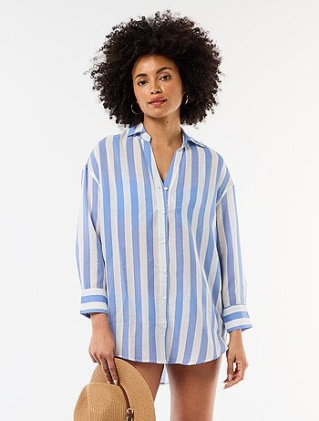 Camicia da spiaggia fluida stampata