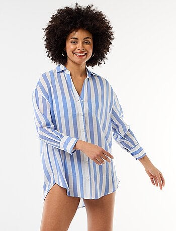 Camicia da spiaggia fluida stampata
