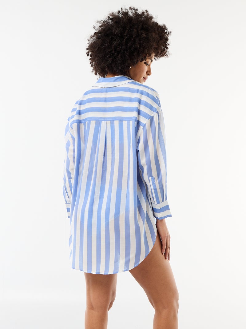 Camicia da spiaggia fluida stampata Blu - Kiabi