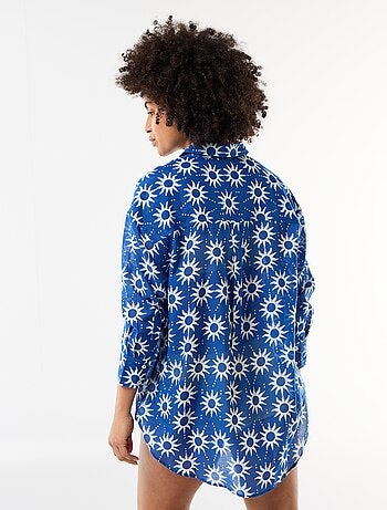 Camicia da spiaggia fluida stampata
