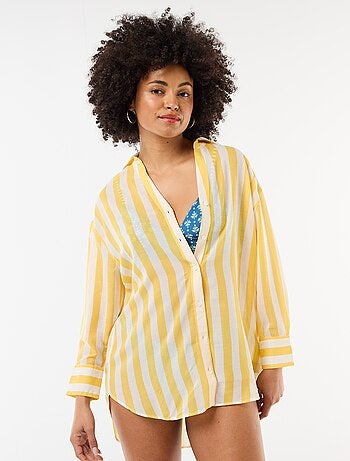 Camicia da spiaggia fluida stampata