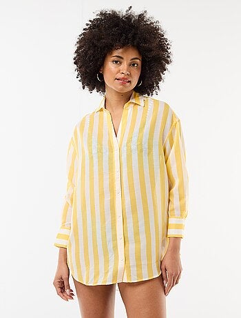 Camicia da spiaggia fluida stampata