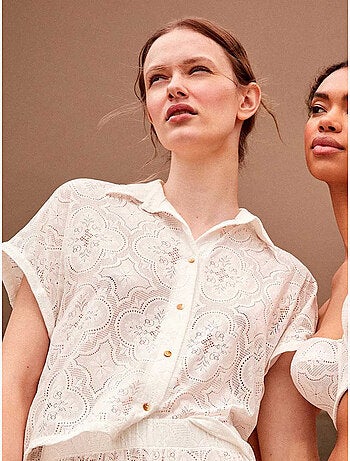 Camicia da spiaggia in tessuto strutturato