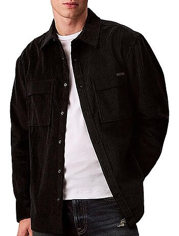 Camicia da Uomo Calvin Klein Jeans in Velluto a Coste con Tasche