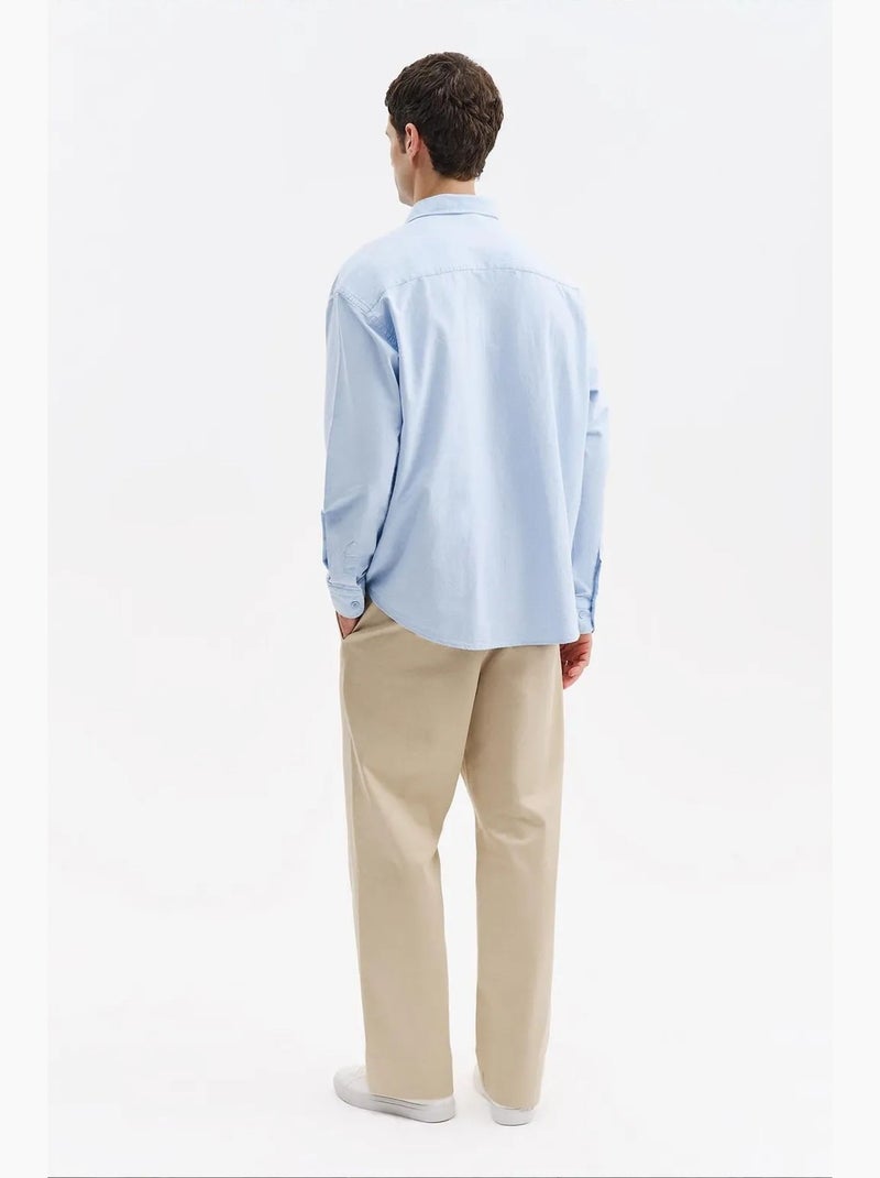 Camicia da uomo in cotone giesto Blu cielo - Kiabi