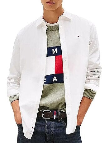 Camicia da uomo tommy hilfiger in popeline