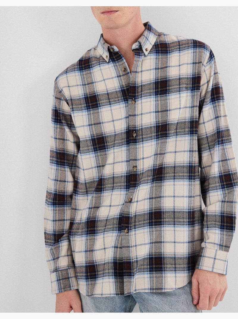 Camicia di flanella a quadri, MO Fashion Beige - Kiabi