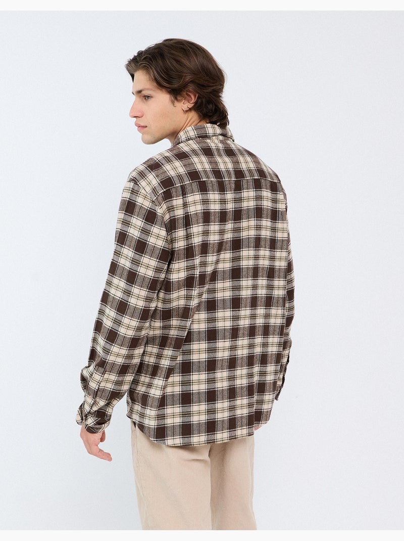 Camicia di flanella a quadri, mo fashion Beige - Kiabi