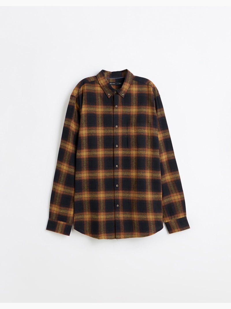 Camicia di flanella a quadri, mo fashion Marrone - Kiabi
