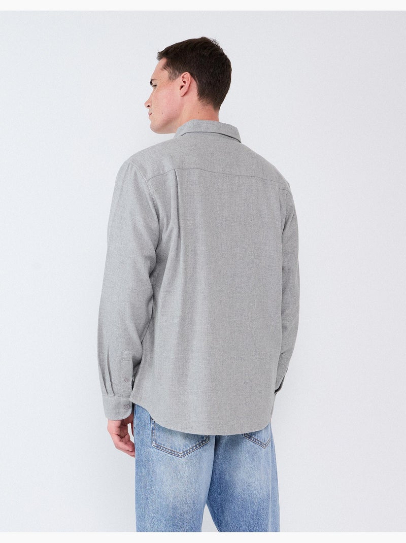 Camicia di flanella, mo fashion Grigio - Kiabi