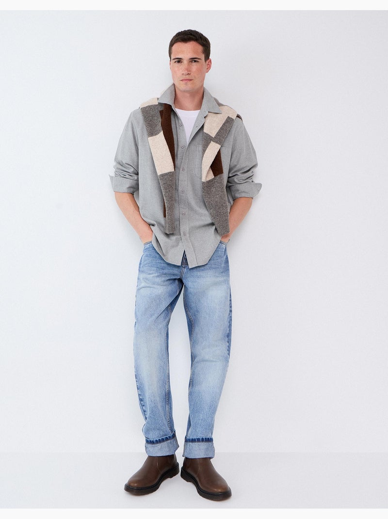 Camicia di flanella, mo fashion Grigio - Kiabi
