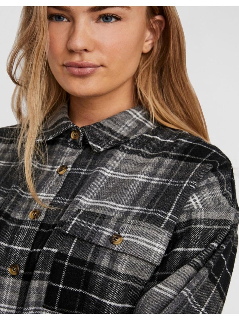Camicia di flanella Noisy May Grigio - Kiabi