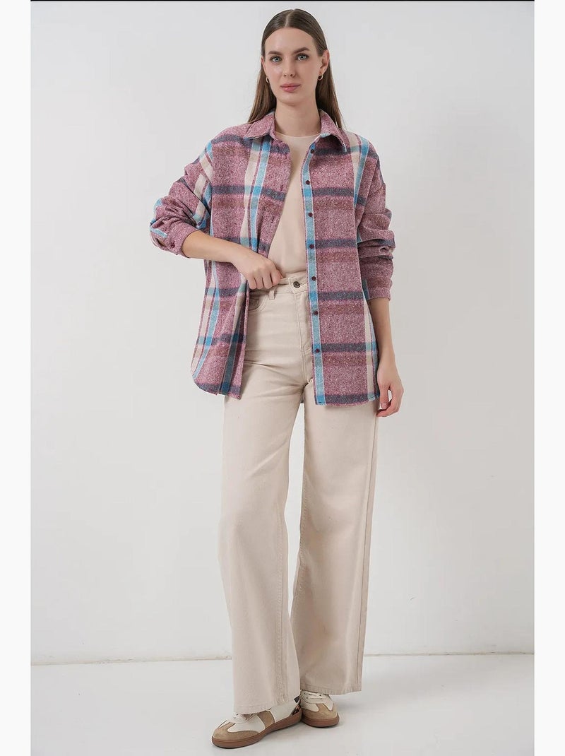 Camicia di flanella regular fit bdart Malva - Kiabi