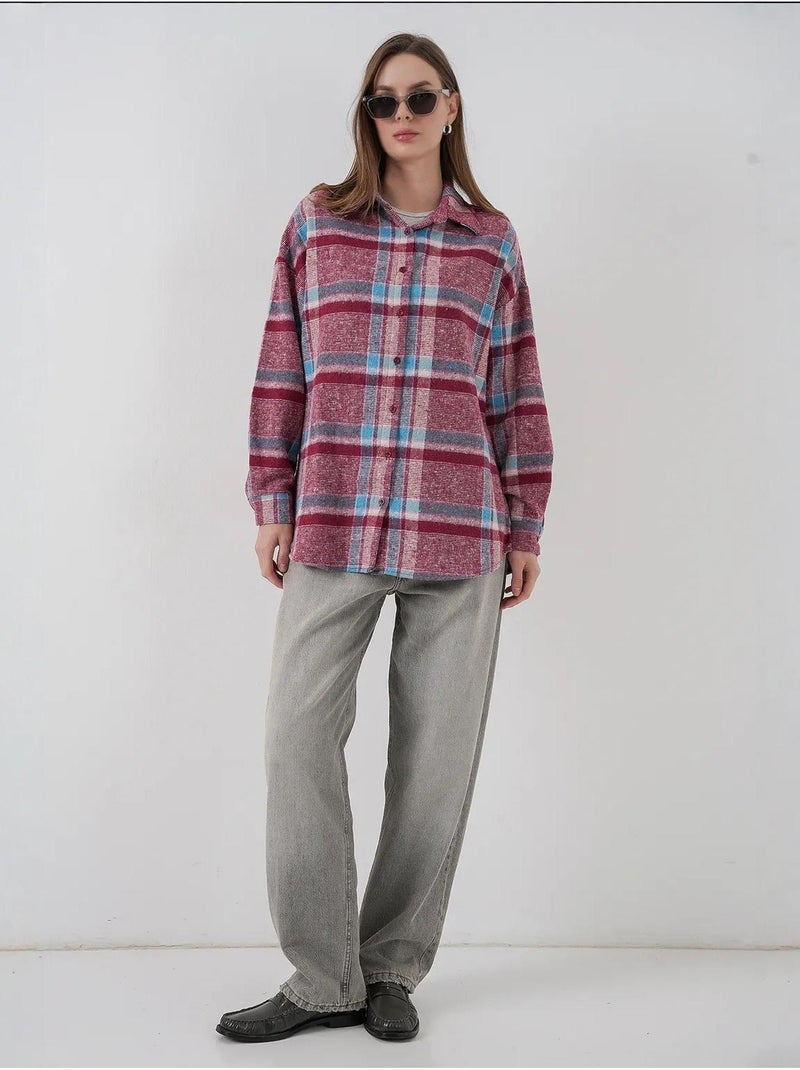 Camicia di flanella regular fit bdart Viola melanzana - Kiabi