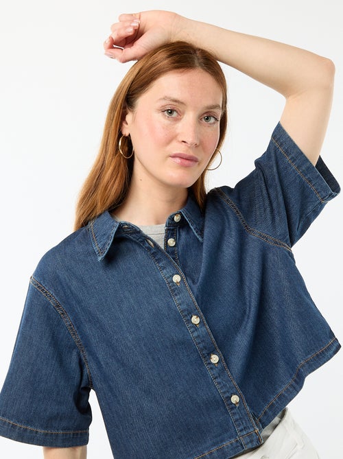 Camicia di jeans con maniche a 3/4 - Kiabi Camicia di jeans con maniche a 3/4 - Kiabi