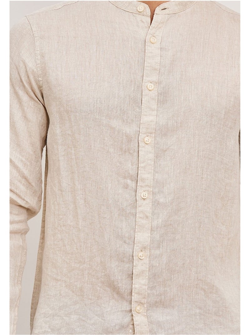Camicia di lino Kebello Beige - Kiabi