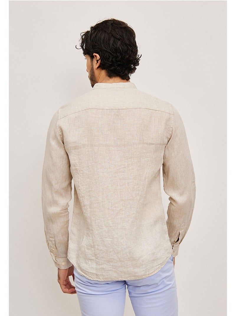 Camicia di lino Kebello Beige - Kiabi