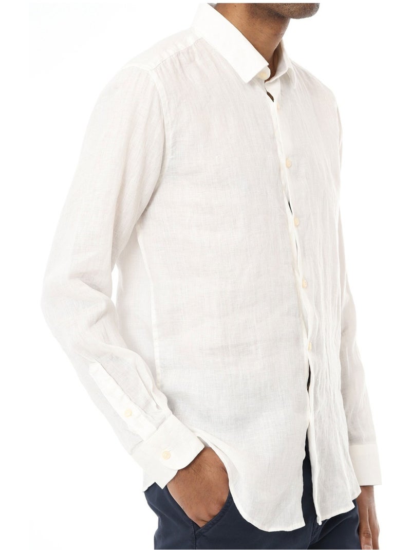 Camicia di lino Kebello Bianco - Kiabi