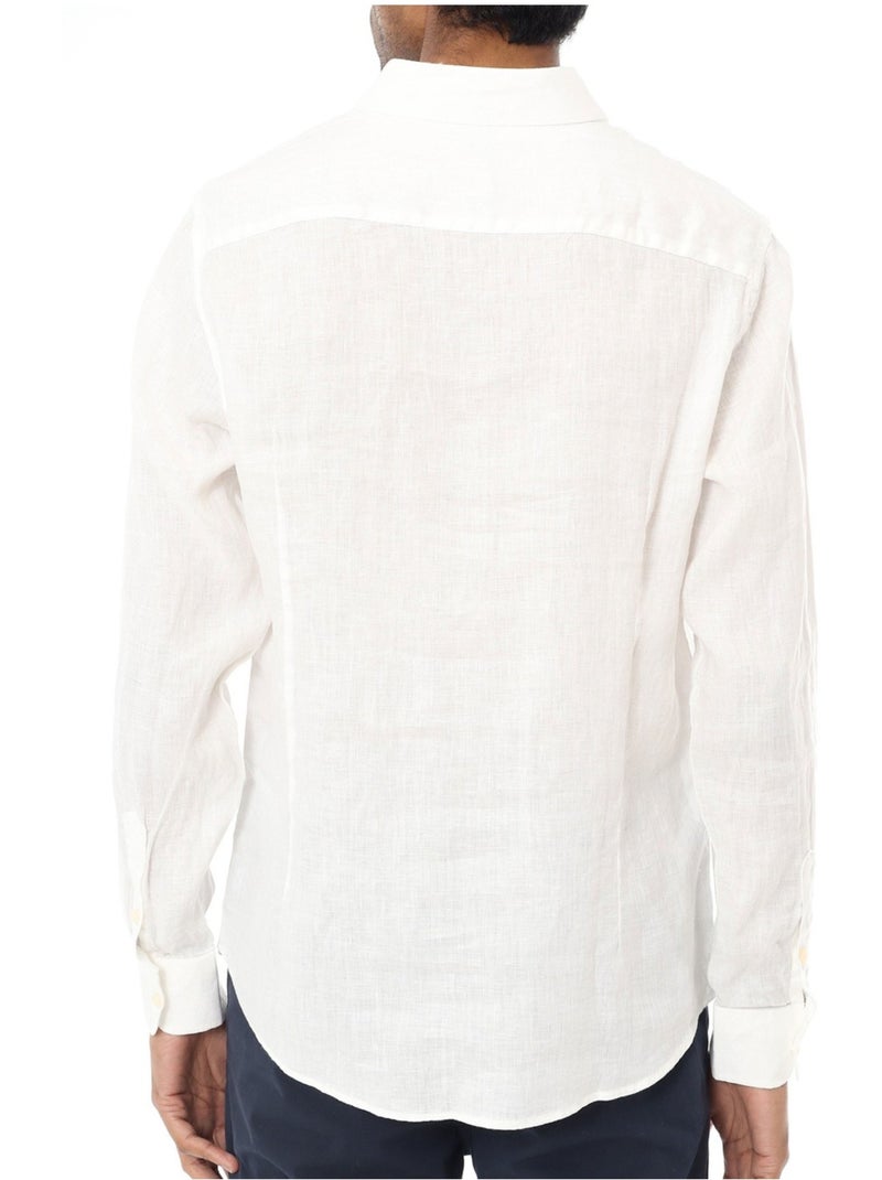 Camicia di lino Kebello Bianco - Kiabi
