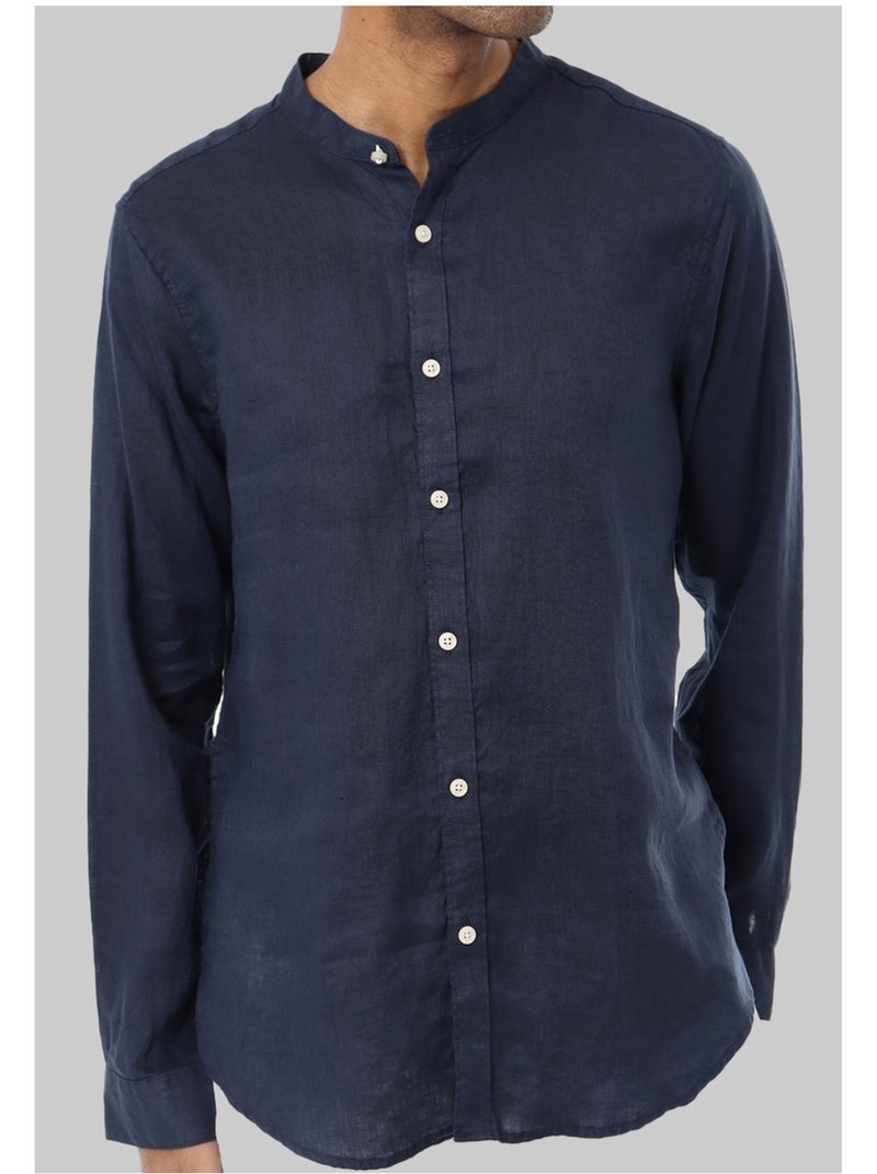 Camicia di lino Kebello Blu marino - Kiabi