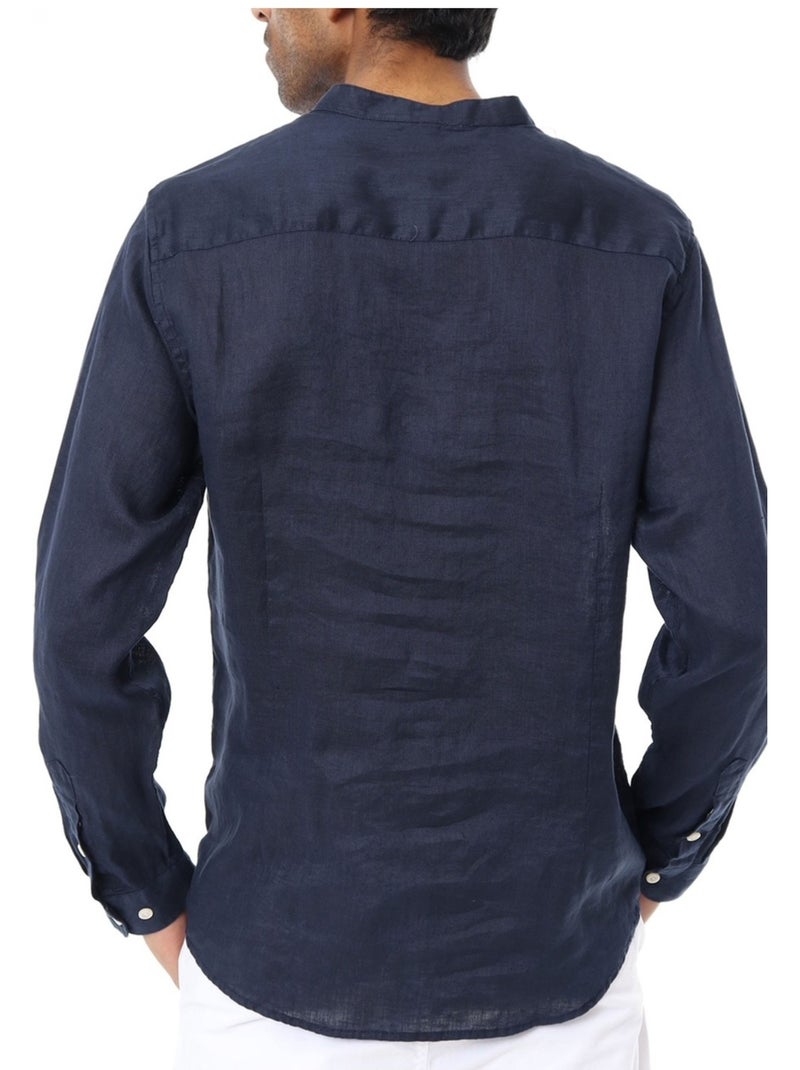 Camicia di lino Kebello Blu marino - Kiabi