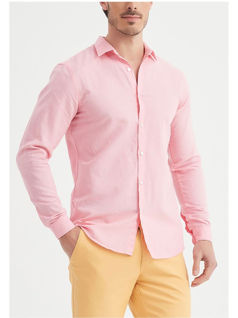 Camicia di lino Kebello Rosa - Kiabi
