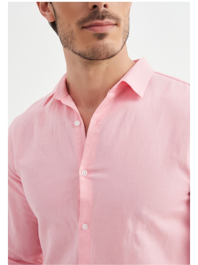 Camicia di lino Kebello Rosa - Kiabi