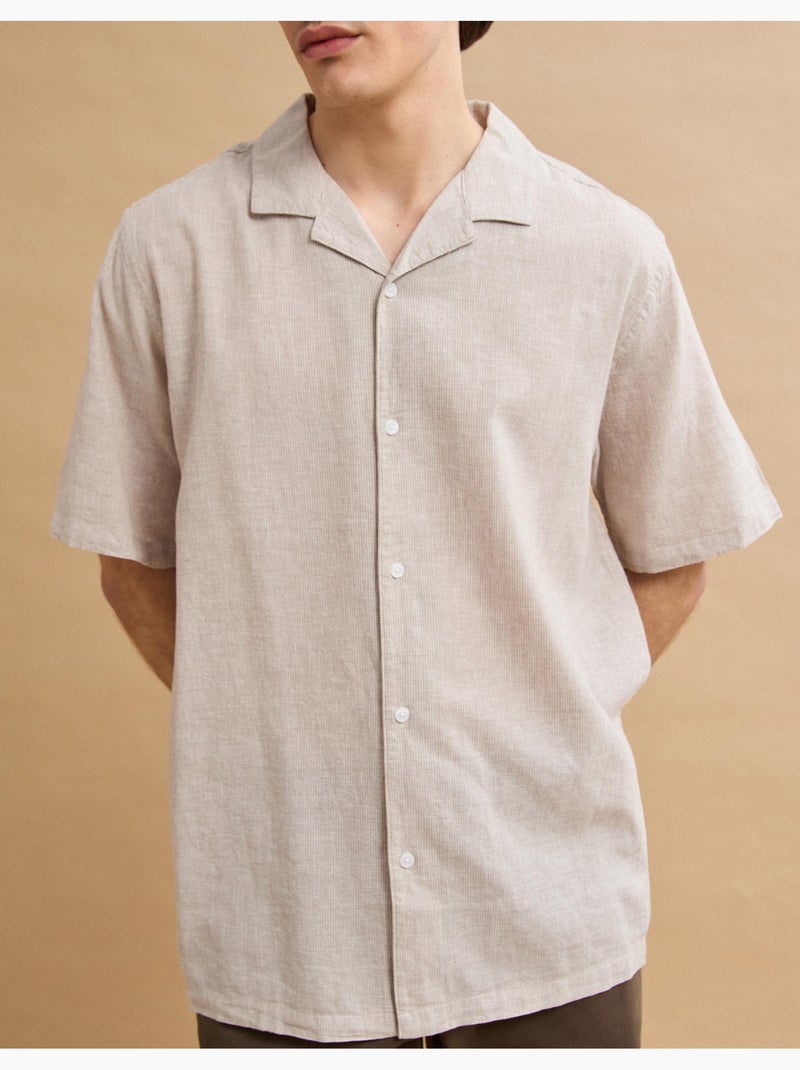 Camicia di lino, MO Fashion Beige - Kiabi