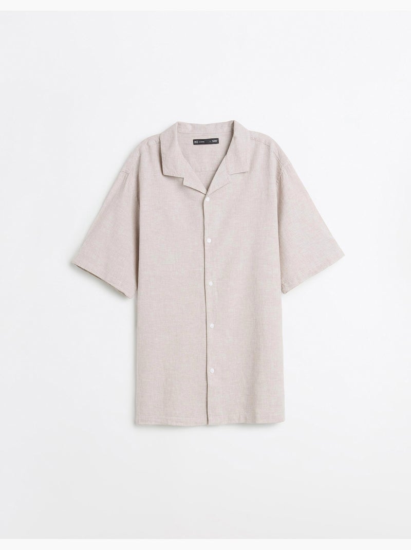 Camicia di lino, MO Fashion Beige - Kiabi