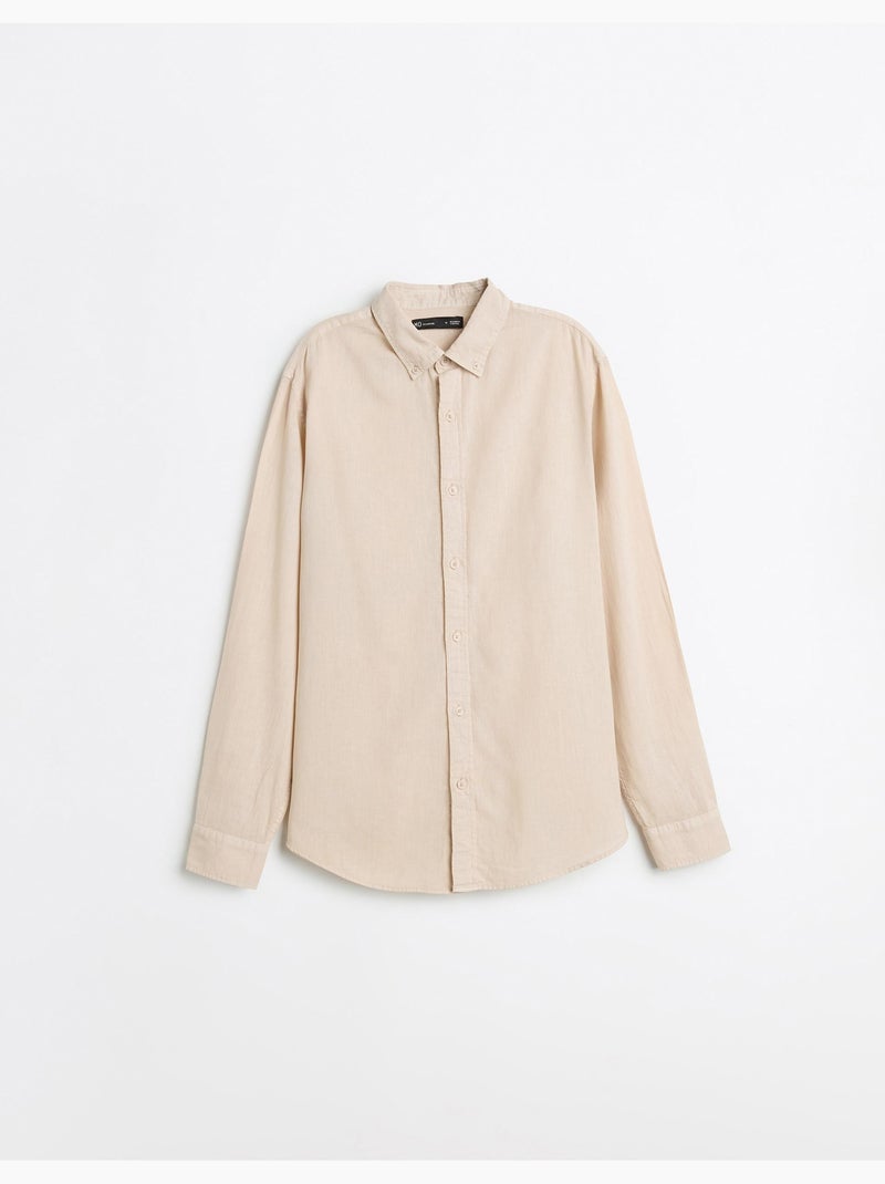 Camicia di lino, MO Fashion Beige - Kiabi