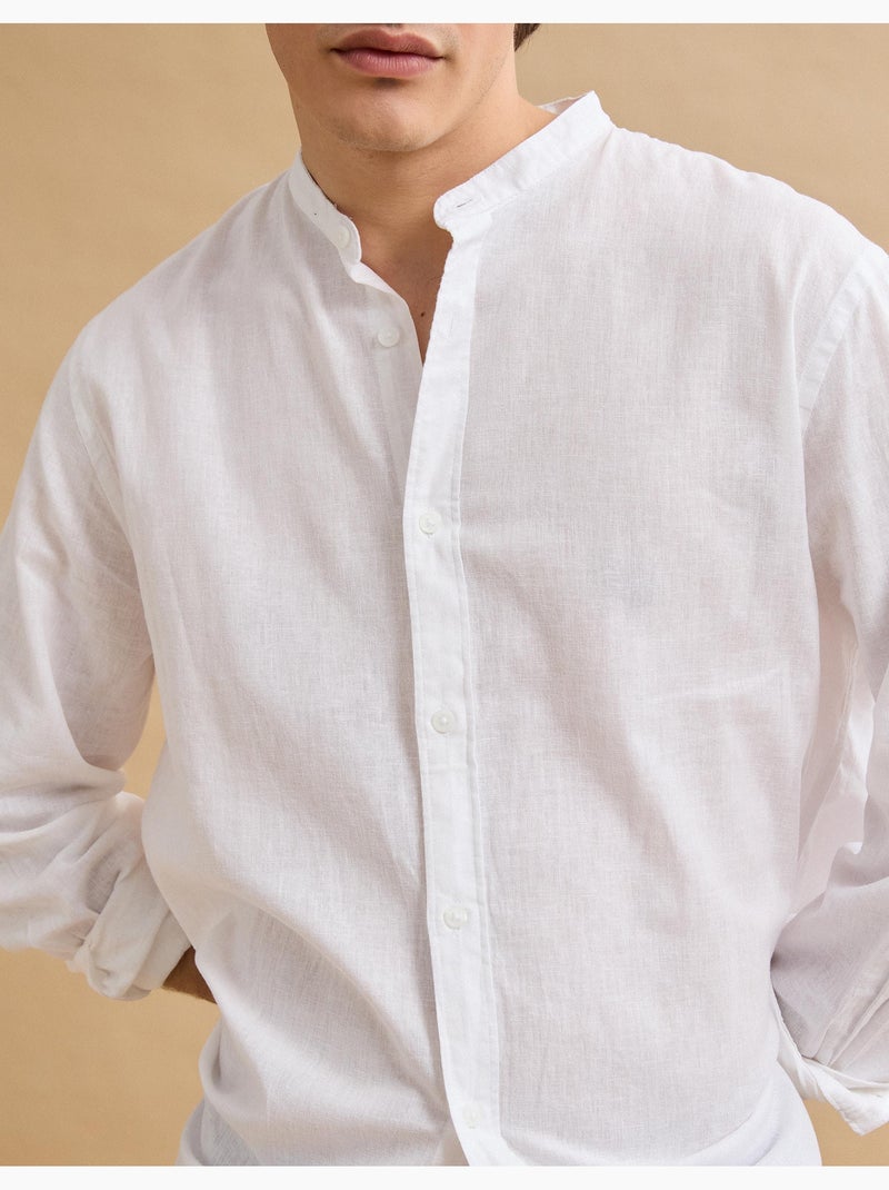 Camicia di lino, MO Fashion Bianco - Kiabi