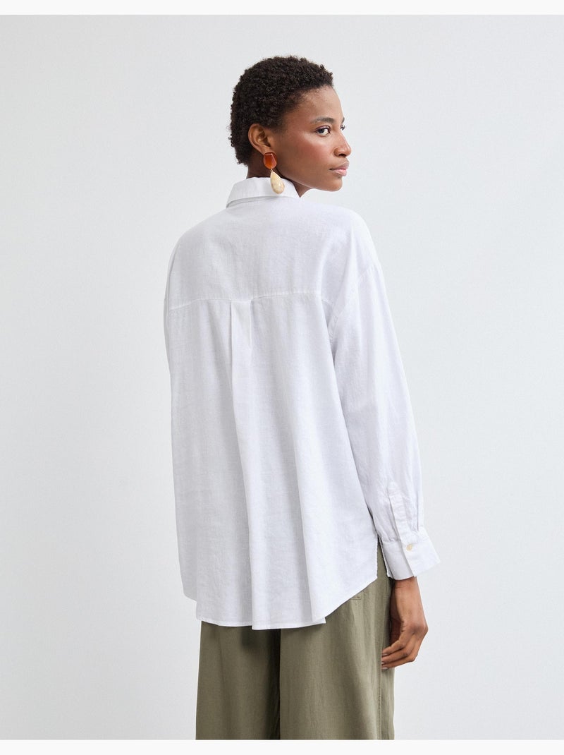 Camicia di lino, MO Fashion Bianco - Kiabi