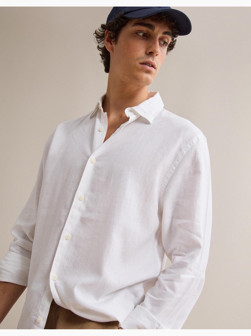 Camicia di lino, MO Fashion Bianco - Kiabi