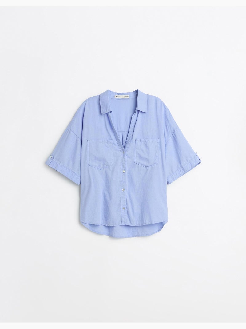 Camicia di lino, MO Fashion Blu - Kiabi