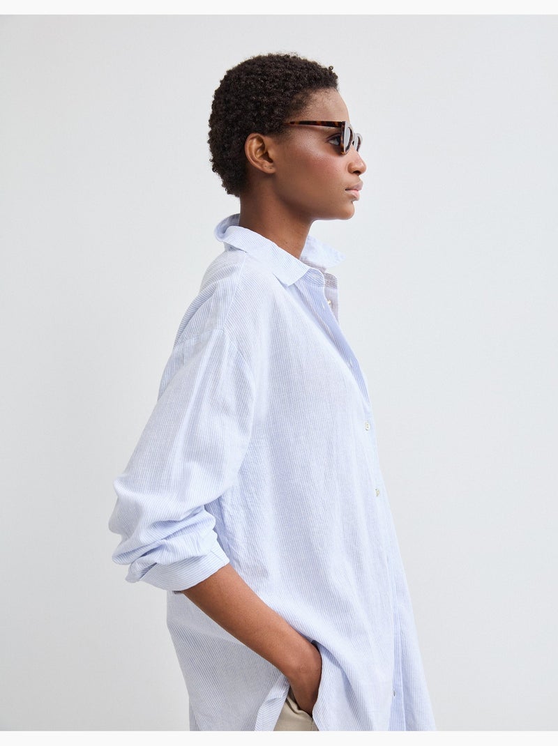 Camicia di lino, MO Fashion Blu - Kiabi