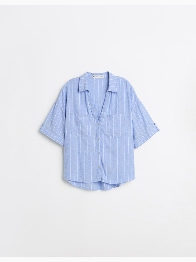 Camicia di lino, MO Fashion Blu - Kiabi