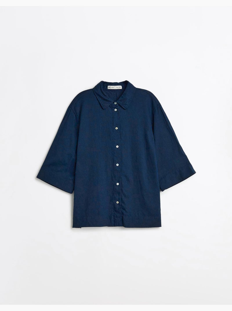 Camicia di lino, MO Fashion Blu - Kiabi