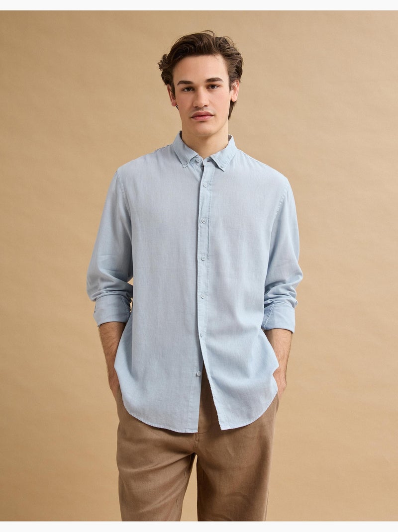 Camicia di lino, MO Fashion Blu - Kiabi