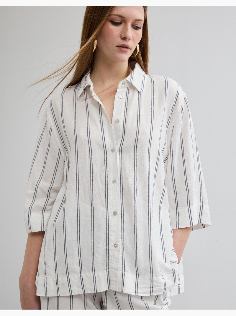 Camicia di lino, MO Fashion Ecru - Kiabi