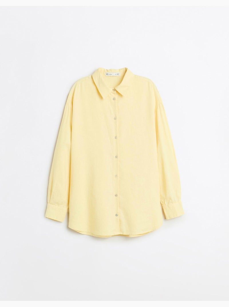 Camicia di lino, MO Fashion Giallo - Kiabi