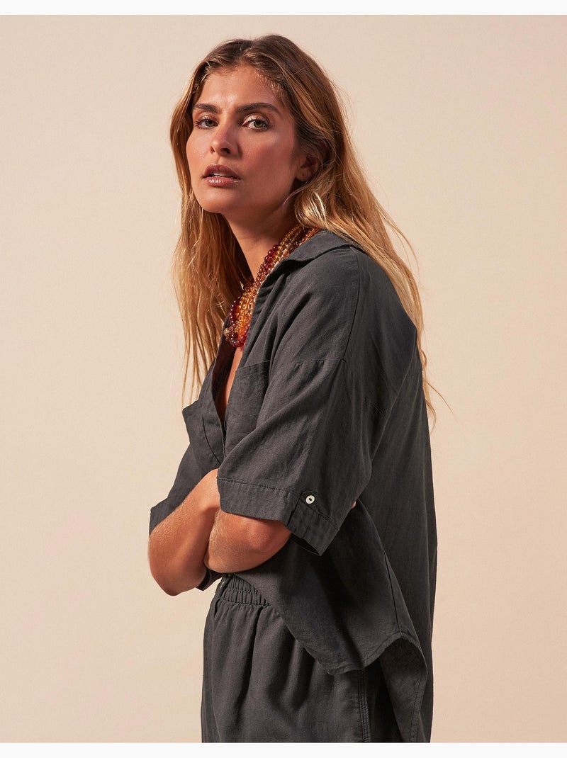 Camicia di lino, MO Fashion Grigio - Kiabi