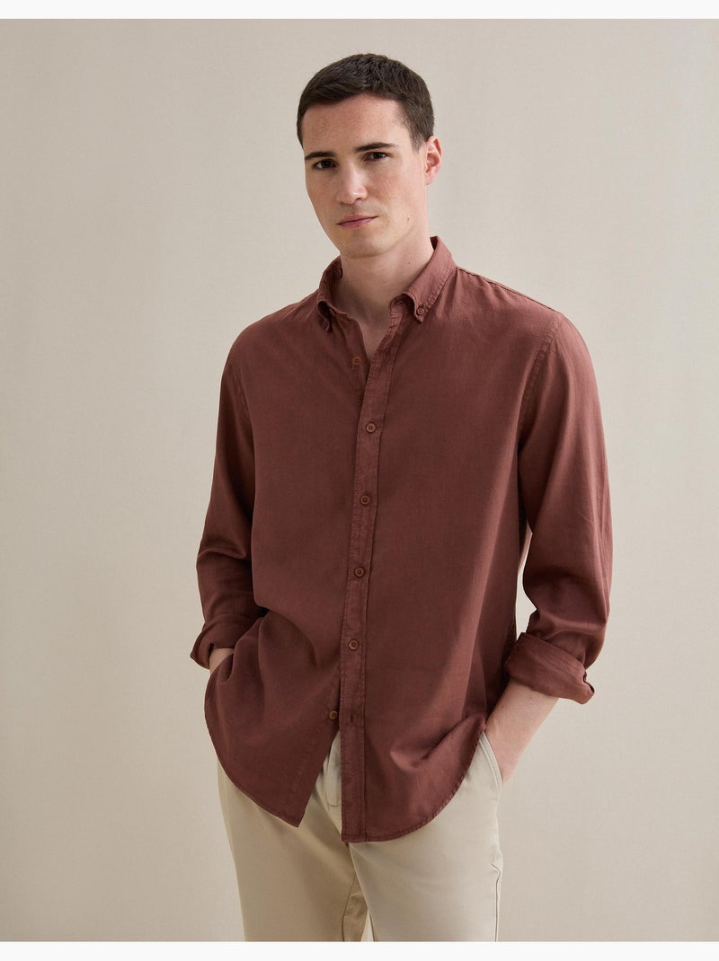 Camicia di lino, MO Fashion Marrone - Kiabi