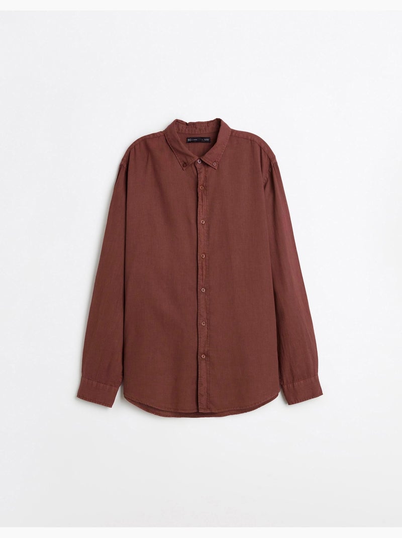 Camicia di lino, MO Fashion Marrone - Kiabi