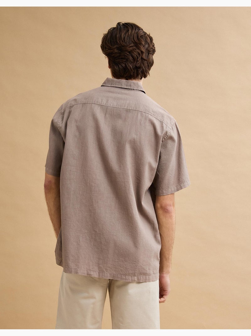 Camicia di lino, MO Fashion Marrone - Kiabi