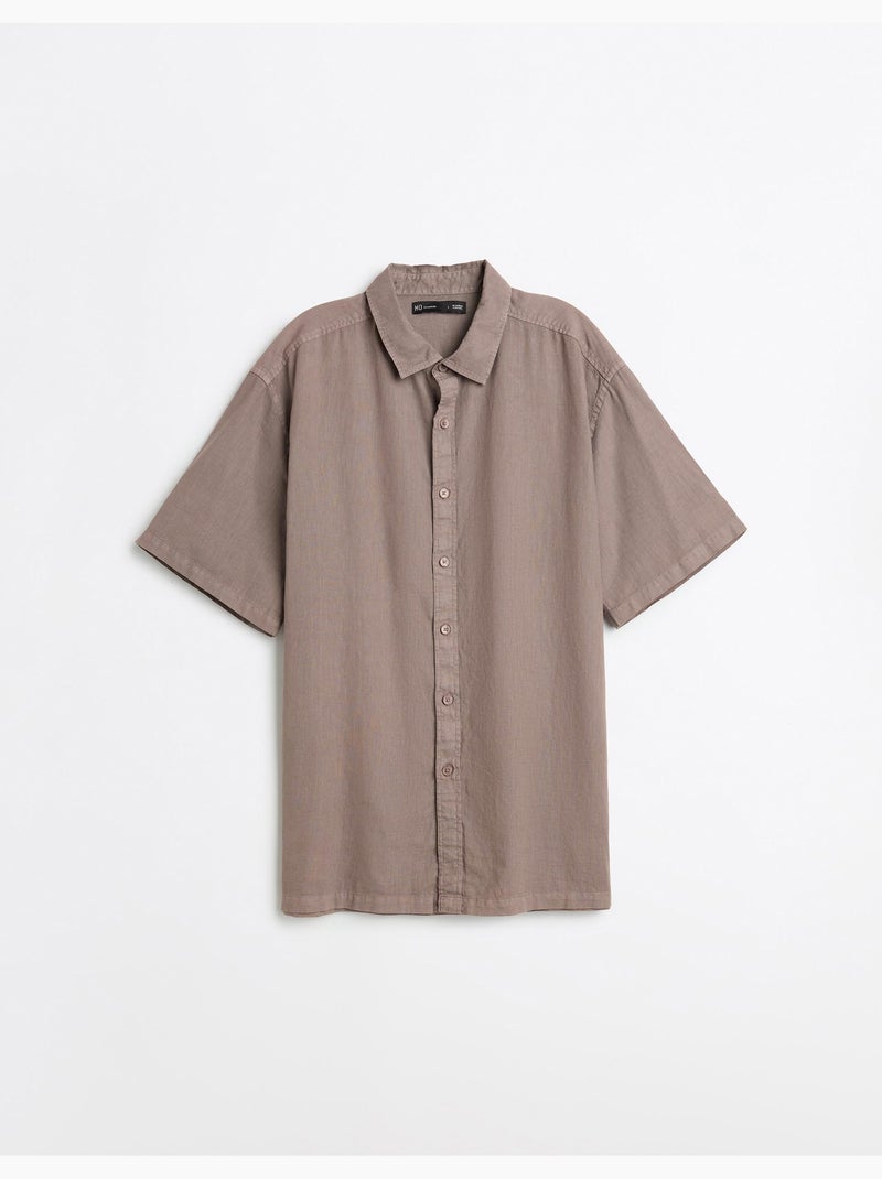 Camicia di lino, MO Fashion Marrone - Kiabi