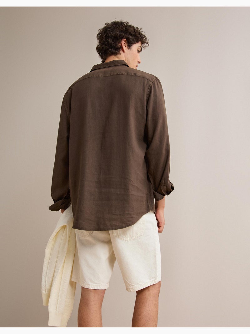 Camicia di lino, MO Fashion Marrone - Kiabi